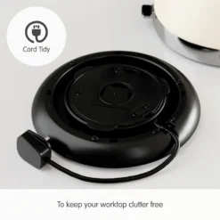 Morphy Richards Venture Cream Pyramid Kettle -KitchenVibe Zone 100132 Cord Tidy text