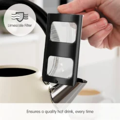 Morphy Richards Venture Cream Pyramid Kettle -KitchenVibe Zone 100132 Limescale Filter text