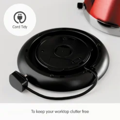 Morphy Richards Venture Red Pyramid Kettle 12 Morphy Richards Venture Red Pyramid Kettle -KitchenVibe Zone 100133 Cord Tidy text