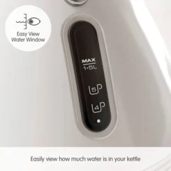 Morphy Richards Venture Retro White Pyramid Kettle -KitchenVibe Zone 100332 Easy View Water Window text