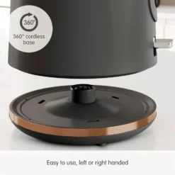 Morphy Richards Signature Opulent Copper Kettle 14 Morphy Richards Signature Opulent Copper Kettle -KitchenVibe Zone 100742 360 cordless base text
