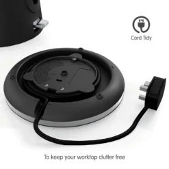 Morphy Richards Signature Opulent Black Kettle -KitchenVibe Zone 100744 Cord Tidy text