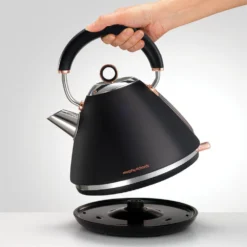 Morphy Richards Accents Rose Gold and Black Traditional Kettle 11 Morphy Richards Accents Rose Gold and Black Traditional Kettle -KitchenVibe Zone 102104 360