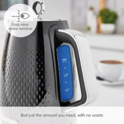 Morphy Richards Verve Black Jug Kettle 14 Morphy Richards Verve Black Jug Kettle -KitchenVibe Zone 103010 Easy view water window text