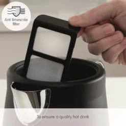 Morphy Richards Illumination Black Stainless Steel Jug Kettle -KitchenVibe Zone 108020 Anti limescale filter text