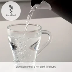 Morphy Richards Illumination Black Stainless Steel Jug Kettle -KitchenVibe Zone 108020 Fast Boil text