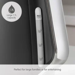 Morphy Richards Illumination Titanium Stainless Steel Jug Kettle 13 Morphy Richards Illumination Titanium Stainless Steel Jug Kettle -KitchenVibe Zone 108022 1.7L Capacity text