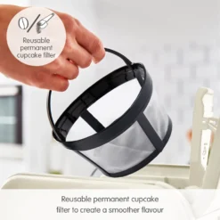Morphy Richards Verve Cream Pour Over Filter Coffee Machine 14 Morphy Richards Verve Cream Pour Over Filter Coffee Machine -KitchenVibe Zone 163006 Reusable permanent cupcake filter text