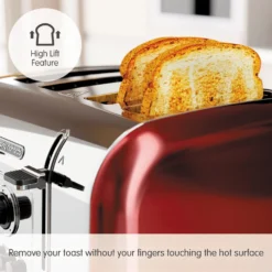 Morphy Richards Venture Red 4 Slice Toaster 11 Morphy Richards Venture Red 4 Slice Toaster -KitchenVibe Zone 240133 High Lift text