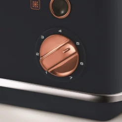 Morphy Richards Rose Gold and Midnight Blue 4 Slice Toaster 12 Morphy Richards Rose Gold and Midnight Blue 4 Slice Toaster -KitchenVibe Zone 242039 control