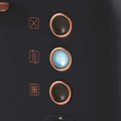 Morphy Richards Rose Gold and Midnight Blue 4 Slice Toaster 10 Morphy Richards Rose Gold and Midnight Blue 4 Slice Toaster -KitchenVibe Zone 242039 illuminate