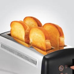 Morphy Richards Rose Gold Collection Black 4 Slice Long Slot Toaster 18 Morphy Richards Rose Gold Collection Black 4 Slice Long Slot Toaster -KitchenVibe Zone 245036 popup