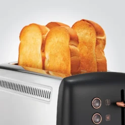 Morphy Richards Rose Gold Collection Black 4 Slice Long Slot Toaster 17 Morphy Richards Rose Gold Collection Black 4 Slice Long Slot Toaster -KitchenVibe Zone 245036 slot