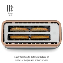 Morphy Richards Signature Opulent Copper Toaster -KitchenVibe Zone 245742 Long Slots text