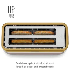 Morphy Richards Signature Opulent Gold Toaster 12 Morphy Richards Signature Opulent Gold Toaster -KitchenVibe Zone 245743 Long Slots text
