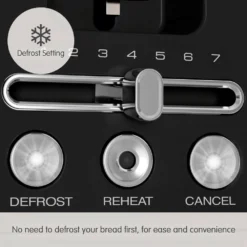 Morphy Richards Signature Opulent Black Toaster 14 Morphy Richards Signature Opulent Black Toaster -KitchenVibe Zone 245744 Defrost Setting text