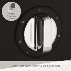 Morphy Richards Illumination Black Stainless Steel 4 Slice Toaster 15 Morphy Richards Illumination Black Stainless Steel 4 Slice Toaster -KitchenVibe Zone 248020 Variable Browning Control text