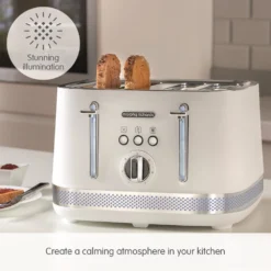 Morphy Richards Illumination White Stainless Steel 4 Slice Toaster 14 Morphy Richards Illumination White Stainless Steel 4 Slice Toaster -KitchenVibe Zone 248021 Stunning Illumination text