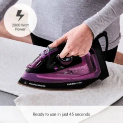 Morphy Richards Turbosteam Iron 50g Steam Output Iron 12 Morphy Richards Turbosteam Iron 50g Steam Output Iron -KitchenVibe Zone 303140 2800W Power text