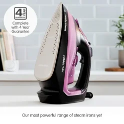 Morphy Richards Turbosteam Iron 50g Steam Output Iron 15 Morphy Richards Turbosteam Iron 50g Steam Output Iron -KitchenVibe Zone 303140 4 Year Guarantee text