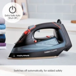 Morphy Richards Turbosteam Pro Digital 55g Steam Output Steam Iron -KitchenVibe Zone 303175 Auto Shut Off text