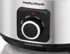Morphy Richards Sear, Stew and Stir 3.5L Silver Slow Cooker 12 Morphy Richards Sear, Stew and Stir 3.5L Silver Slow Cooker -KitchenVibe Zone 460009 controls