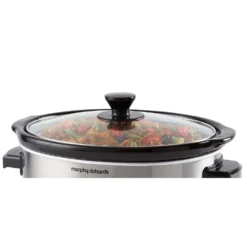 Morphy Richards Brushed Stainless Steel 3.5L Slow Cooker -KitchenVibe Zone 460017 lid