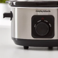 Morphy Richards Brushed Stainless Steel 3.5L Slow Cooker -KitchenVibe Zone 460017 settings