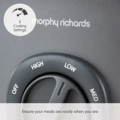 Morphy Richards Sear and Stew 6.5L Oval Slow Cooker Titanium -KitchenVibe Zone 461022 3 Cooking Settings text