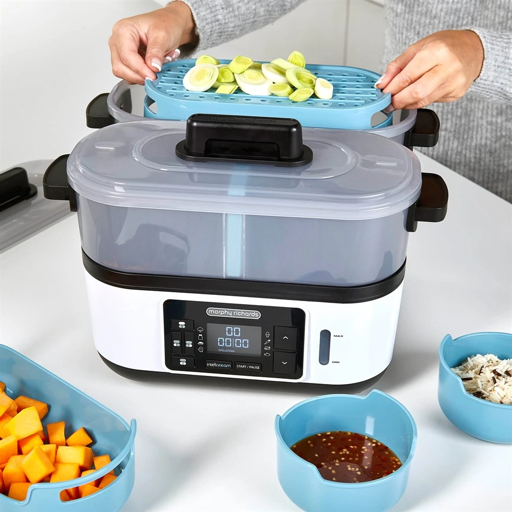 Morphy Richards Plastic Intellisteam Food Steamer 3 Morphy Richards Plastic Intellisteam Food Steamer - Image 2