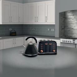 Morphy Richards Accents Rose Gold and Black 4 Slice Toaster 11 Morphy Richards Accents Rose Gold and Black 4 Slice Toaster -KitchenVibe Zone Black Rose Gold 1