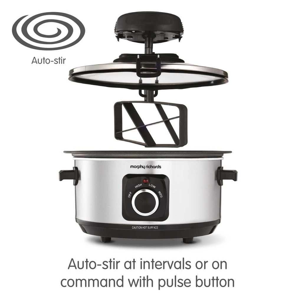 Morphy Richards Sear, Stew and Stir 3.5L Silver Slow Cooker 4 Morphy Richards Sear, Stew and Stir 3.5L Silver Slow Cooker - Image 2