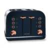 Morphy Richards Rose Gold and Midnight Blue 4 Slice Toaster 2 Morphy Richards Rose Gold and Midnight Blue 4 Slice Toaster -KitchenVibe Zone HR242039