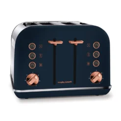 Morphy Richards Rose Gold and Midnight Blue 4 Slice Toaster