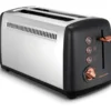 Morphy Richards Rose Gold Collection Black 4 Slice Long Slot Toaster